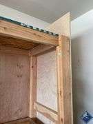 Wood Garage Shelving Unit on Wheels