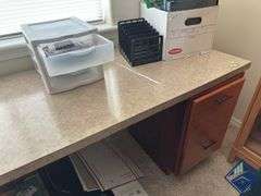 Faux Marble & Wood Desk *desk only*