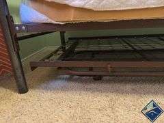 Metal Framed Trundle Twin Bed