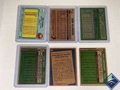 Lou Brock, Bert Campeneris, Lee May, Tony Pena, Don Sutton & Gary Allenson Baseball Cards
