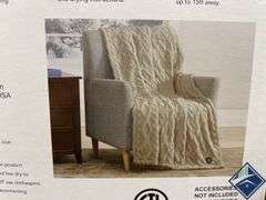 Berkshire Heated Luxe Faux Fur Throw Blanket  *cable not included* - Mixed Condition