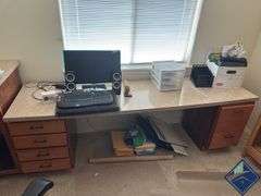 Faux Marble & Wood Desk *desk only*