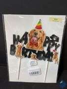 Happy Birthday Dog Themed Cake Topper - NEW