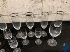 “Silver” Rimmed Wine Glasses