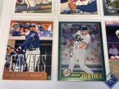 David Justice Donruss, Upper Deck Collector’s Choice, Topps Chrome Cards, etc.