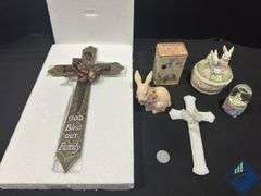 God Bless Our Family Cross, Easter Rabbit Trinket Box, etc.