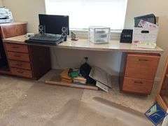 Faux Marble & Wood Desk *desk only*