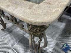 Marble and Glass Coffee Table