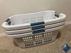 3-Pack Plastic Laundry Bins