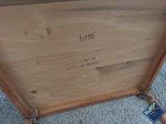 Lane Wooden Coffee Table with Quilted Cover