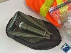 High Viz Vests and Foldable Backpacking Shovel