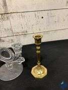 Candle Sticks, Candy Dish & Glass Bowl