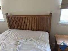 Queen BedFrame with Mattress & Sheets