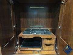 Wooden Entertainment Stand with Shelves