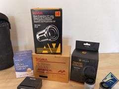 Canon Elan ll, Slide Projector Lens, Tripod Collar, etc.