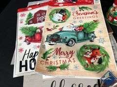 Vintage Coca Cola Christmas Sign & Misc. Christmas Decor