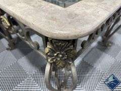 Marble and Glass Coffee Table