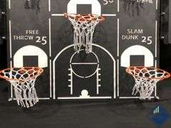 Archtwain All-Star 5 Basketball Hoops Game and Metal Basketball Player Wall Decor