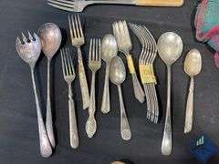 Vintage Candles, Flatware & Napkin Rings