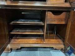 Wooden Entertainment Stand with Shelves