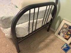 Metal Framed Trundle Twin Bed
