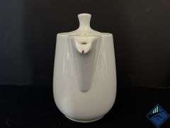 Porcelain Teapot, Cream Pitcher and Covered Butter Dish