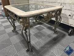 Marble and Glass Coffee Table
