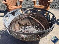 Metal Fire Pit with Removable Cover