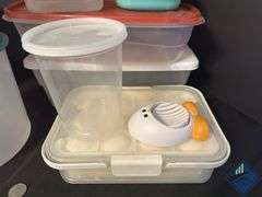 Egg Slicer & Assortment of Food Storage Containers
