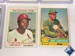 Lou Brock, Bert Campeneris, Lee May, Tony Pena, Don Sutton & Gary Allenson Baseball Cards