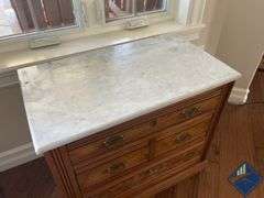 Stone-Topped End Table