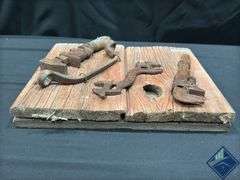 Rustic Wall Plaque with Rusted Tool