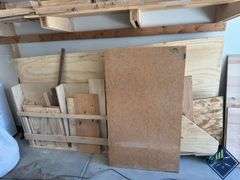 Particle Board, Plywood, and Miscellaneous Wood Pieces