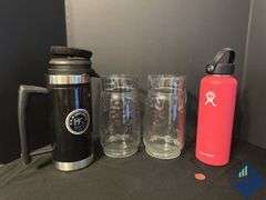 HydroFlask, Glass Pitchers and D&M Coffee Co. Thermos