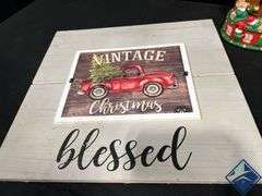 Vintage Coca Cola Christmas Sign & Misc. Christmas Decor