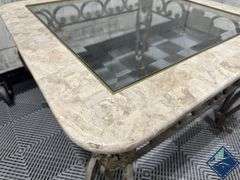 Marble and Glass Coffee Table