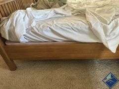 Queen BedFrame with Mattress & Sheets