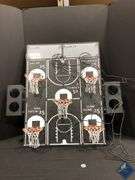 Archtwain All-Star 5 Basketball Hoops Game and Metal Basketball Player Wall Decor