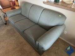 Coil Core Blue 3 Seater Couch