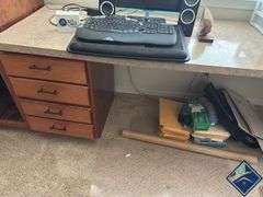 Faux Marble & Wood Desk *desk only*