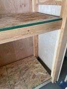 Wood Garage Shelving Unit on Wheels