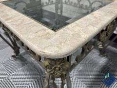 Marble and Glass Coffee Table