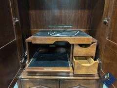 Wooden Entertainment Stand with Shelves