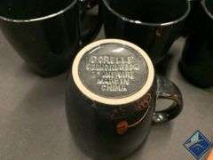Red & Black Corelle Mugs, Jack-O-Lantern Decor & Lighters