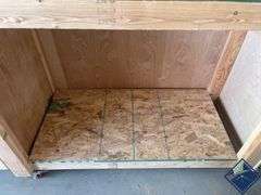 Wood Garage Shelving Unit on Wheels