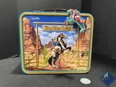 Vintage Western Tins and Wooden Stroller