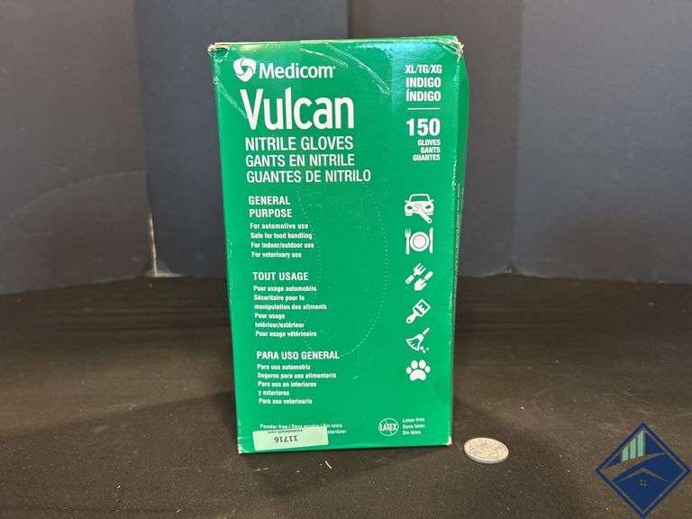 Medicom Vulcan Latex-Free Unisex Work Gloves  X-Large