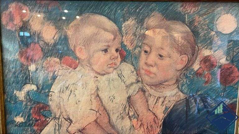 Mary Cassatt Vintage “In the Garden” Framed Print