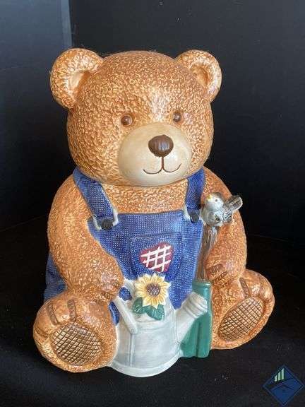 Big Lead Teddy Bear & GLA Rooster Cookie Jars