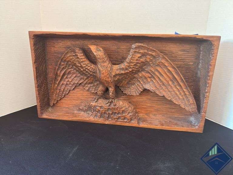 1979 Wood Carved American Eagle Wall Art